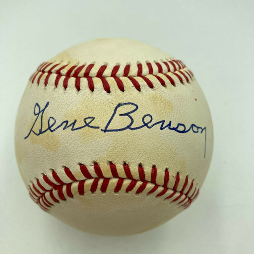Gene Benson Signed Official Major League Baseball Negro League Legend JSA COA