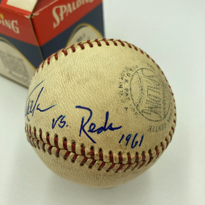 Felix Mantilla Signed 1961 Game Used Baseball Milwaukee Braves JSA COA