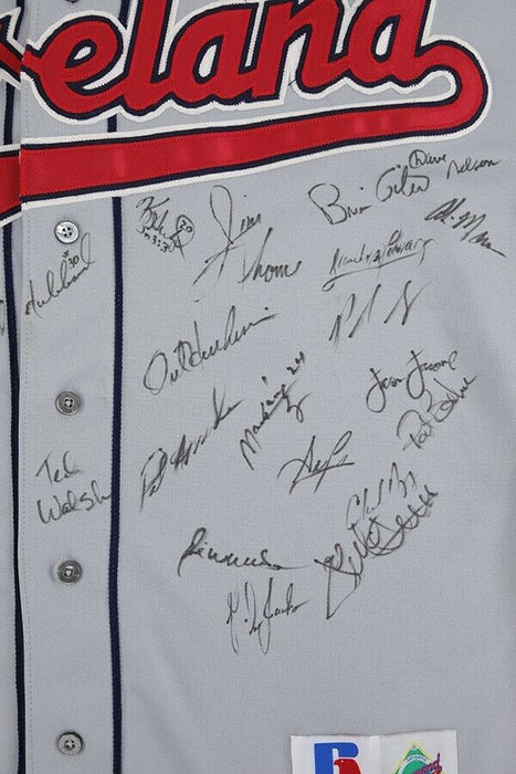 1997 Cleveland Indians American League Champs Team Signed Game Used Jersey PSA