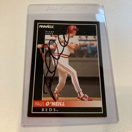 1992 Pinnacle Paul O'Neil Signed Baseball Card Auto
