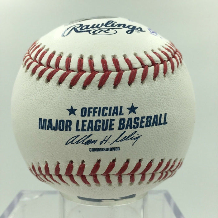 J.T Snow Signed Heavily Inscribed Stat Baseball MLB AUTHENTICATED