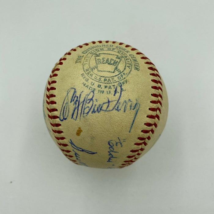 Jackie Robinson Rogers Hornsby 1962 Hall Of Fame Induction Signed Baseball JSA