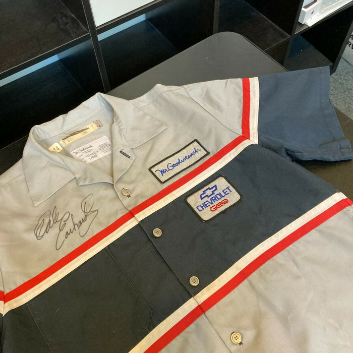 Dale Earnhardt Sr. Signed Vintage Authentic Mr. Goodwrench Pit Shirt NASCAR
