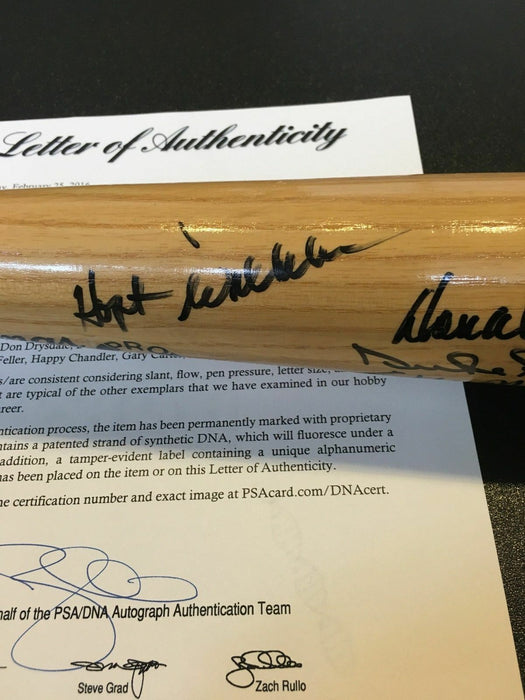 Beautiful Hall Of Fame Multi Signed Cooperstown Bat W/21 Sigs Ted Williams PSA