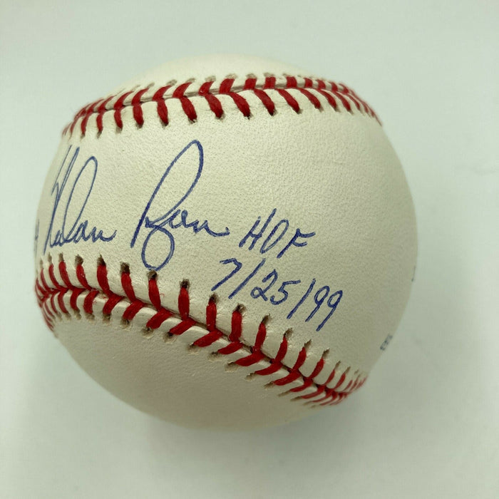 Mint Nolan Ryan Hall Of Fame 7-25-1999 Signed American League Baseball JSA COA
