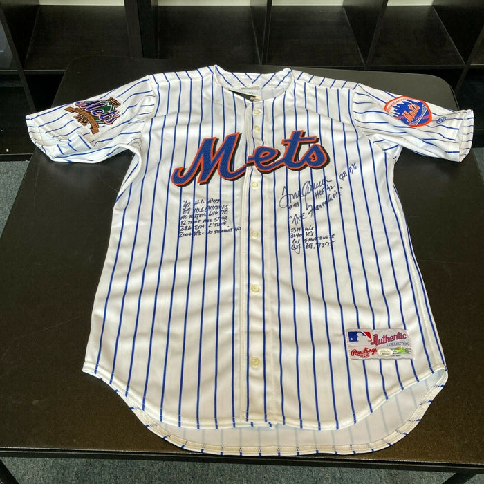 TOM SEAVER SIGNED AND INSCRIBED NEW YORK METS 1969 COMMEMORATIVE JERSEY