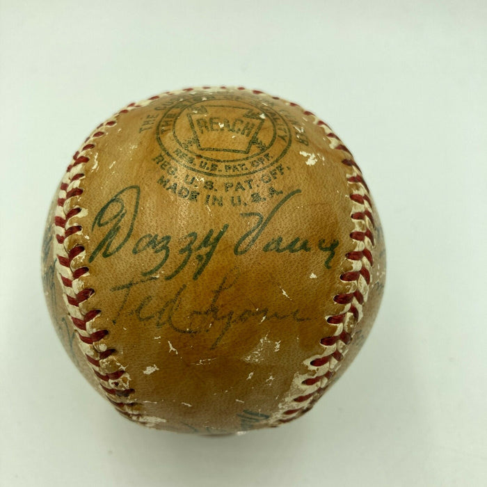 1955 HOF Induction Signed Baseball JImmie Foxx Paul Waner Joe Dimaggio JSA COA