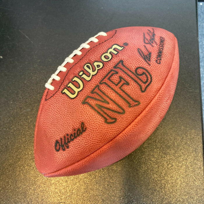 Randy Moss 1998 Rookie Signed Wilson NFL Game Football #44/84 UDA Upper Deck COA