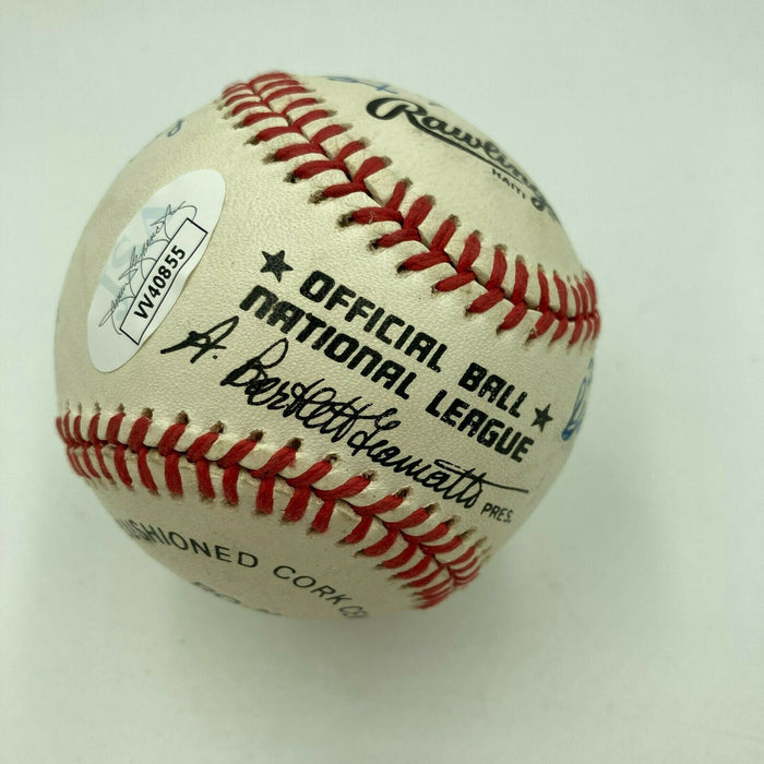 Negro League Legends Signed Baseball Wilmer Fields Leon Day Benson Manning JSA