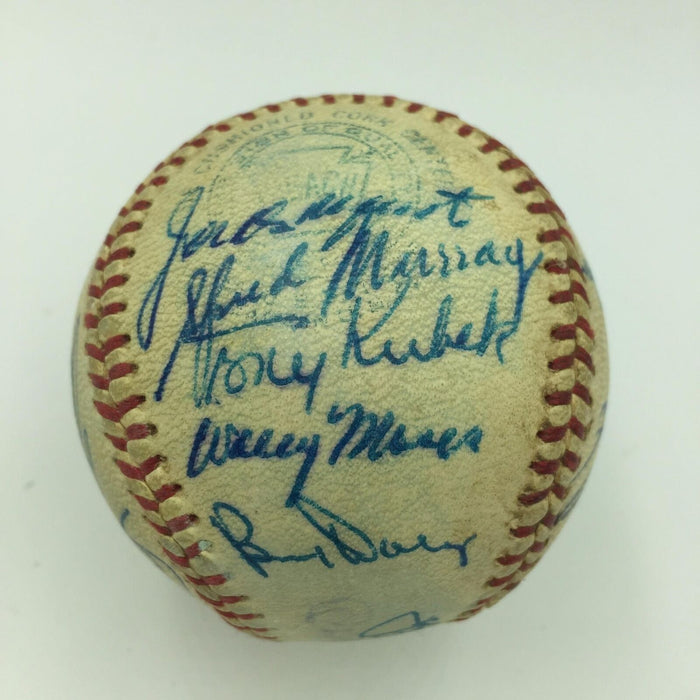 Beautiful 1961 NY Yankees Team Signed Baseball Mickey Mantle Roger Maris JSA