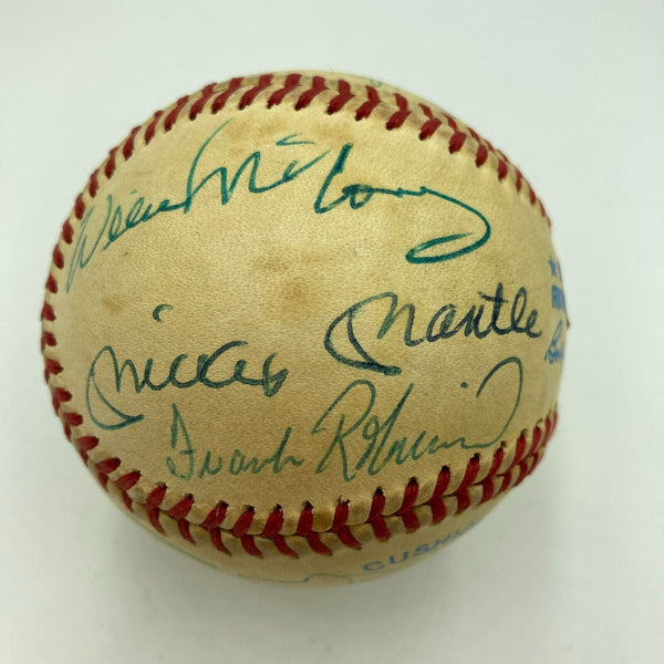 Mickey Mantle Ted Williams Willie Mays 500 Home Run Club Signed Baseball JSA COA