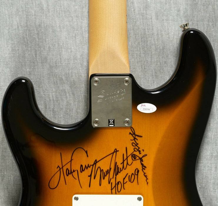 Michael Jordan & Derek Jeter Signed Celebrity Golf Classic Fender Guitar JSA COA