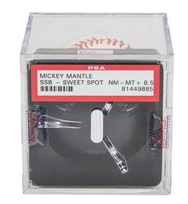 Beautiful Mickey Charles Mantle Signed Baseball PSA DNA Graded N Mint 8.5