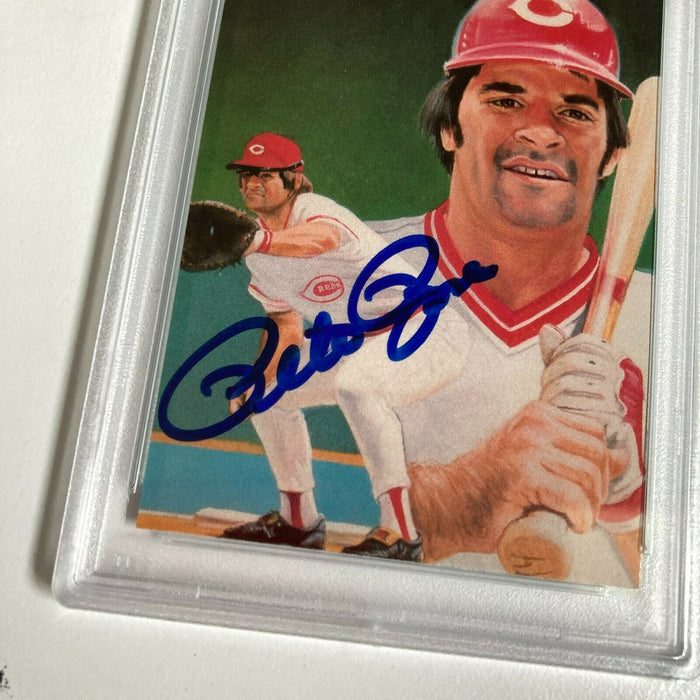 Pete Rose Signed Autographed Vintage Topps Baseball Card PSA DNA COA