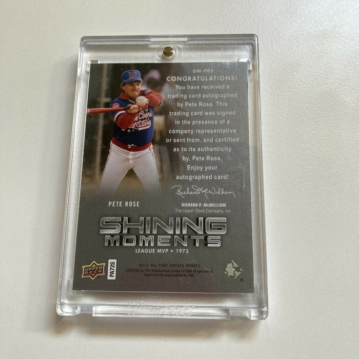2012 Upper Deck All Time Greats Pete Rose Auto #14/20 Signed Baseball Card