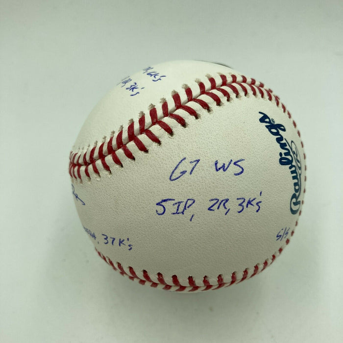 Max Scherzer 2019 World Series Signed Heavily Inscribed STAT Baseball FanaticS