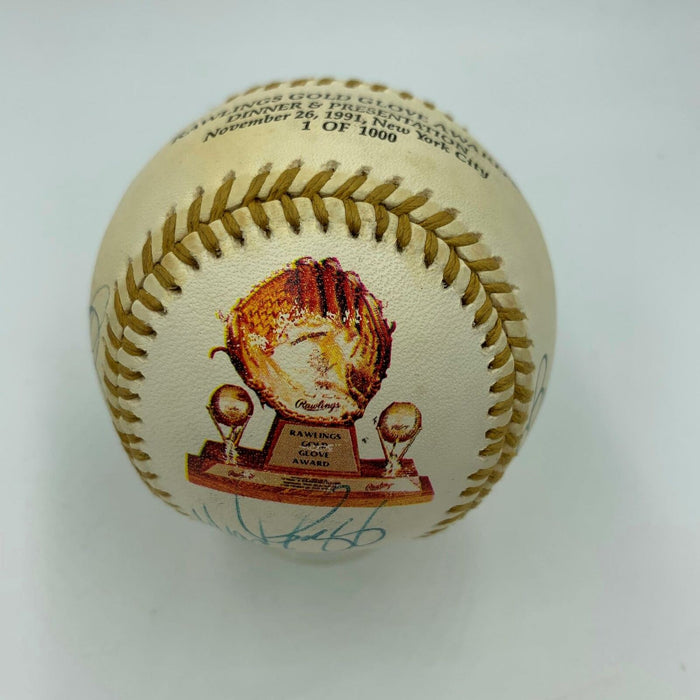 Gold Glove Winners Signed Baseball Don Mattingly Cal Ripken Jr Brooks Robinson