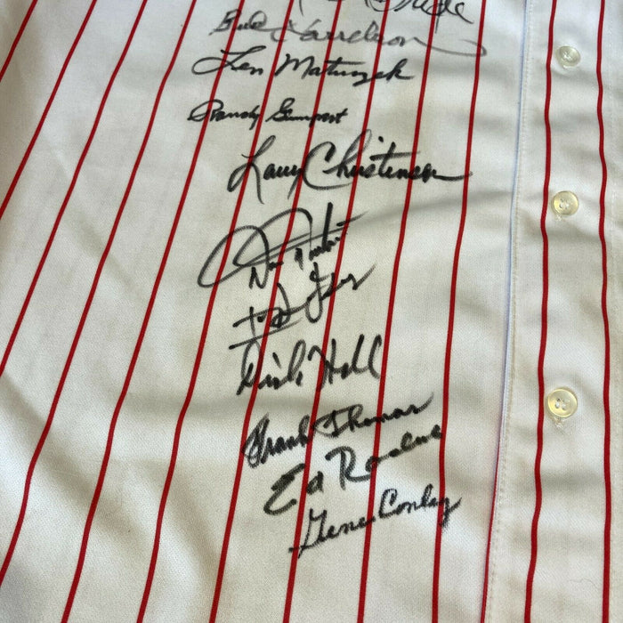 Philadelphia Phillies Legends Multi Signed Authentic Jersey With 24 Sigs JSA COA