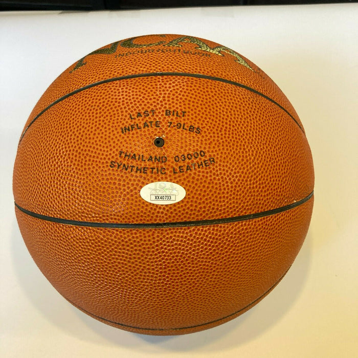 Kareem Abdul-Jabbar & John Wooden UCLA Signed NCAA Basketball JSA COA