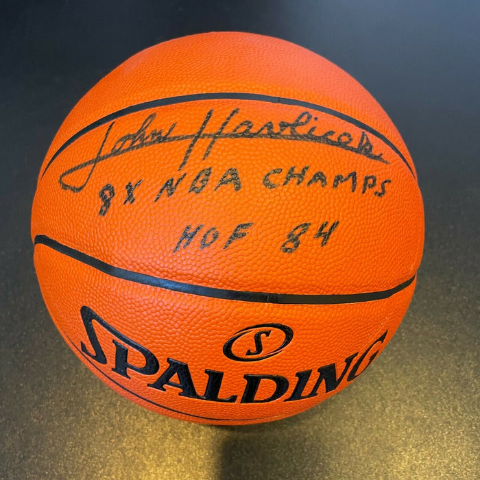 John Havlicek 8x NBA Champs Hall Of Fame 1984 Signed NBA Game Basketball JSA COA