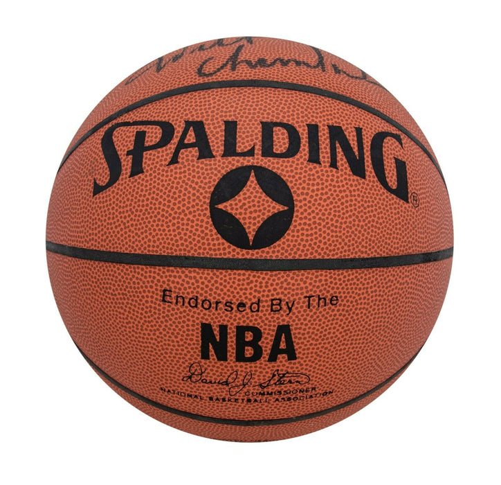 Wilt Chamberlain Kareem Abdul Jabbar NBA Legends Signed Basketball With JSA COA