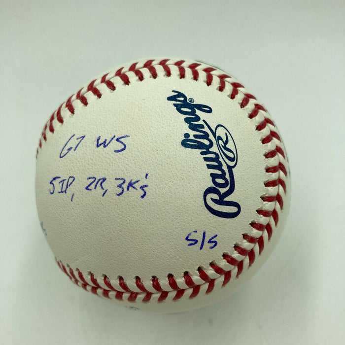 Max Scherzer 2019 World Series Signed Heavily Inscribed STAT Baseball FanaticS