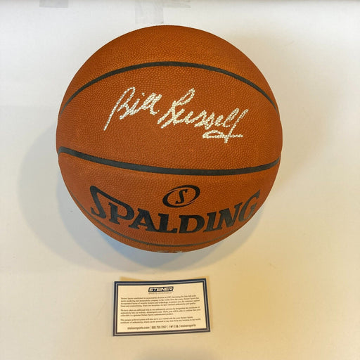 Bill Russell Signed Spalding Official NBA Game Basketball Steiner COA