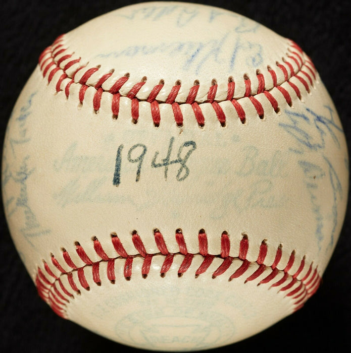 1948 Cleveland Indians World Series Champs Team Signed Baseball PSA DNA COA