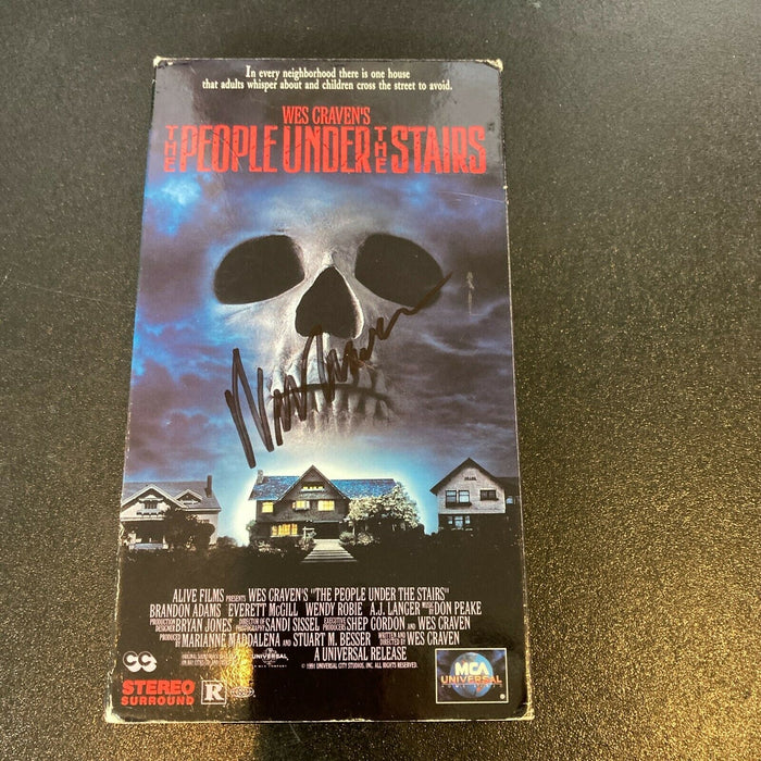 Wes Craven Signed Autographed The People Under The Stairs VHS Movie With JSA COA