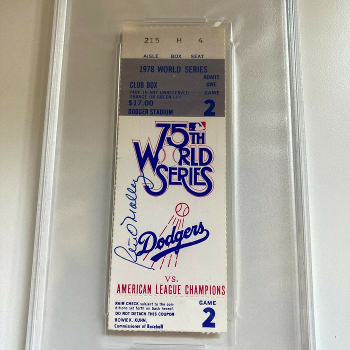 Peter O'Malley Signed 1978 World Series Ticket Dodgers Owner PSA DNA
