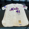 Beautiful Tom Seaver Signed Heavily Inscribed STATS New York Mets Jersey JSA COA