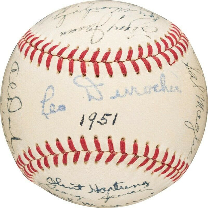1951 New York Giants Team Signed Baseball PSA DNA Autograph Grade MINT 9