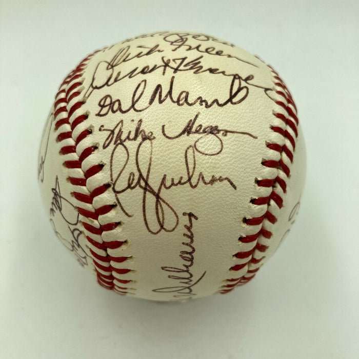 Stunning 1972 Oakland A's Athletics World Series Champs Team Signed Baseball JSA