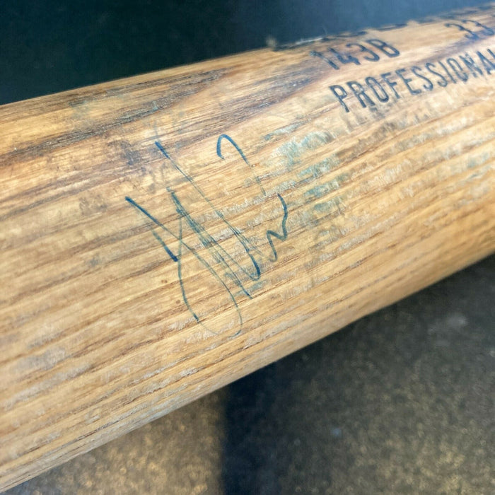 Joe Mauer Signed Minnesota Twins Game Used Baseball Bat JSA COA