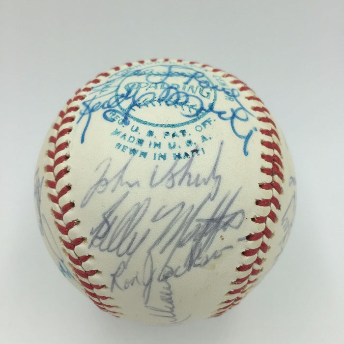 1975 California Angels Team Signed AL Baseball Nolan Ryan JSA COA