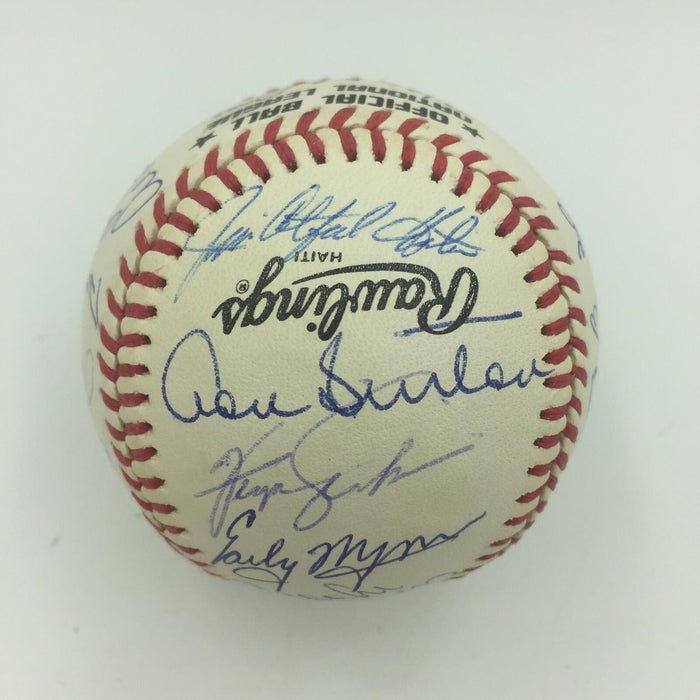 Nice Hall Of Fame Multi Signed Baseball With 24 Sigs Killebrew Stargell Robinson