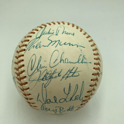 Beautiful Thurman Munson  1976 All Star Game Team Signed Baseball JSA COA