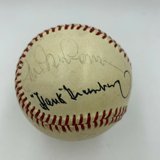 Hank Greenberg Al Kaline Gehringer Detroit Tigers Legends Signed Baseball JSA