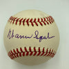 Nice Warren Spahn Signed Official National League Baseball JSA COA