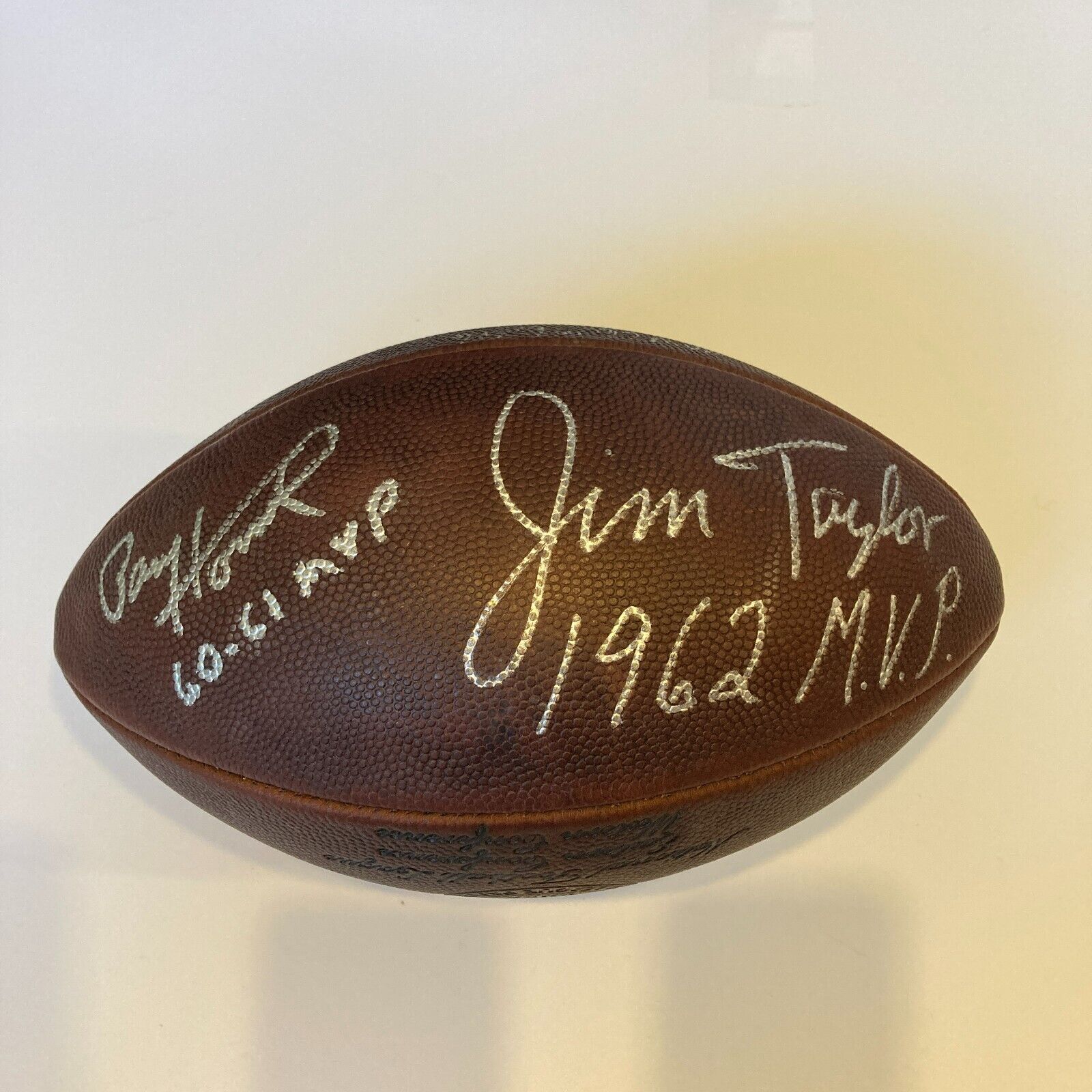 Bart Starr Brett Favre Aaron Rodgers Green Bay Packers MVP Signed Football  JSA