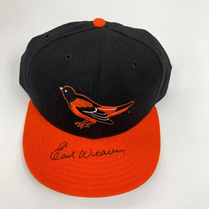Earl Weaver Signed Authentic Baltimore Orioles Baseball Hat JSA COA