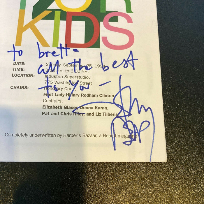 Johnny Depp & Kate Moss Signed Autographed Charity Program With JSA COA
