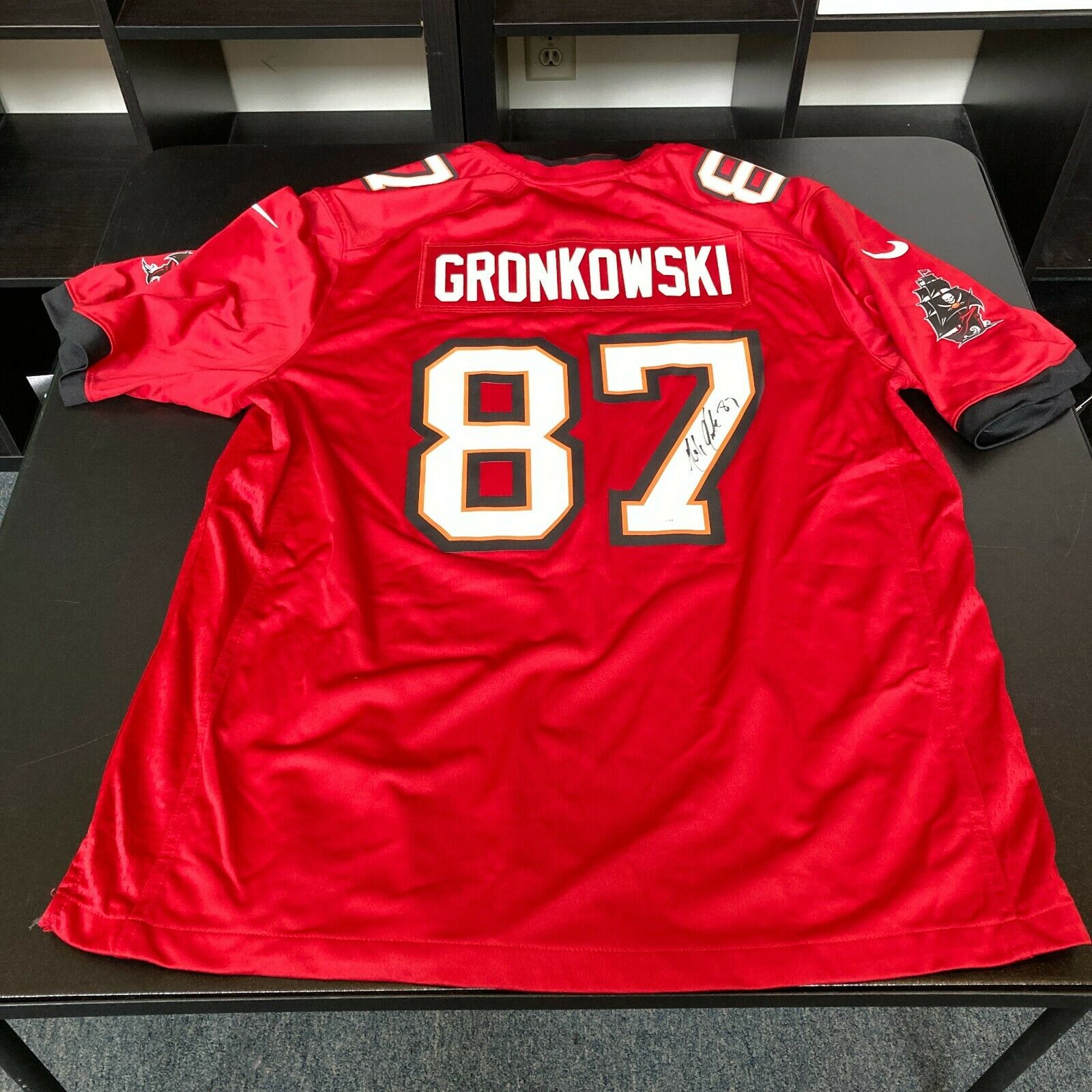 Rob Gronkowski Signed Authentic On Field Nike Tampa Bay Buccaneers Jer —  Showpieces Sports