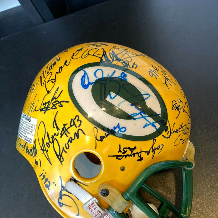 1992 Green Bay Packers Team Signed Full Size Helmet Brett Favre Rookie JSA COA
