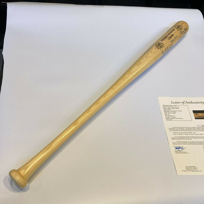 Negro League Legends Multi Signed Baseball Bat With JSA COA