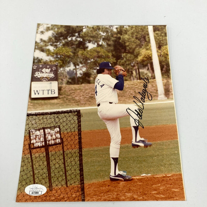 Fernando Valenzuela Signed Autographed 1980's 8x10 Photo JSA COA