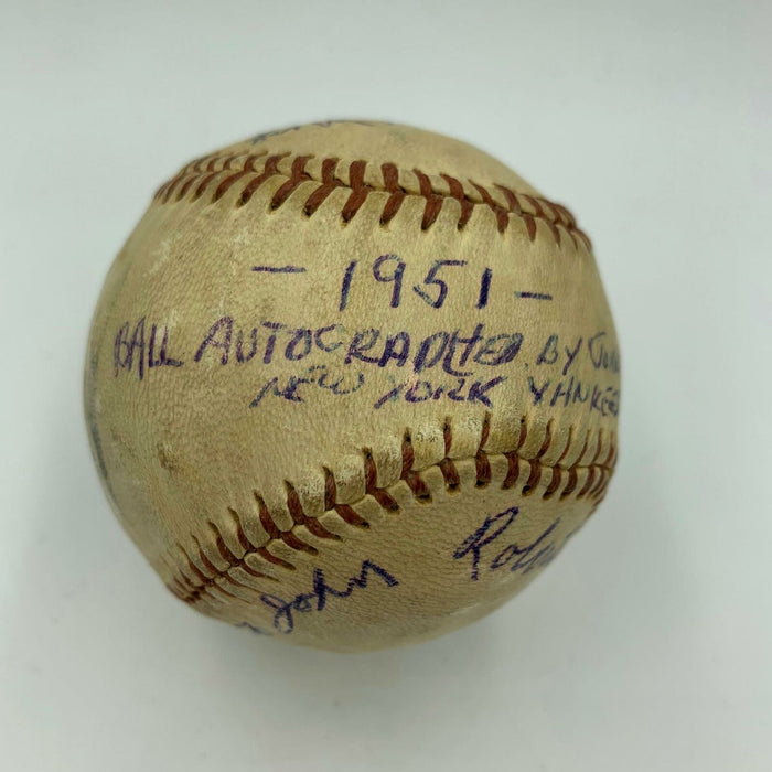 Rare 1951 Johnny Mize Playing Days Signed Vintage Baseball With JSA COA