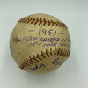 Rare 1951 Johnny Mize Playing Days Signed Vintage Baseball With JSA COA