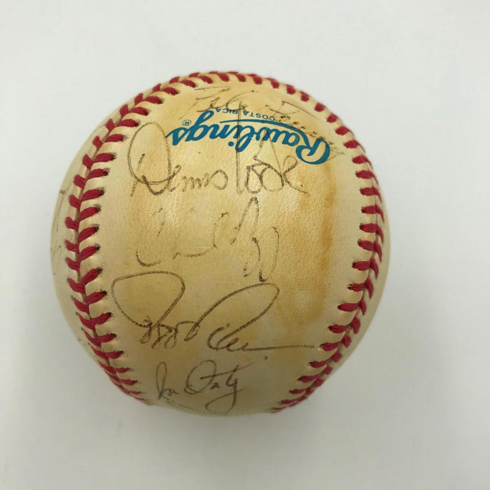 1993 Cleveland Indians Team Signed Game Used American League Baseball JSA COA