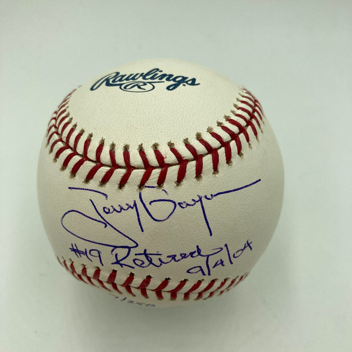 Tony Gwynn #19 Retired 9-4-2004 Signed Hall Of Fame MLB Baseball JSA COA